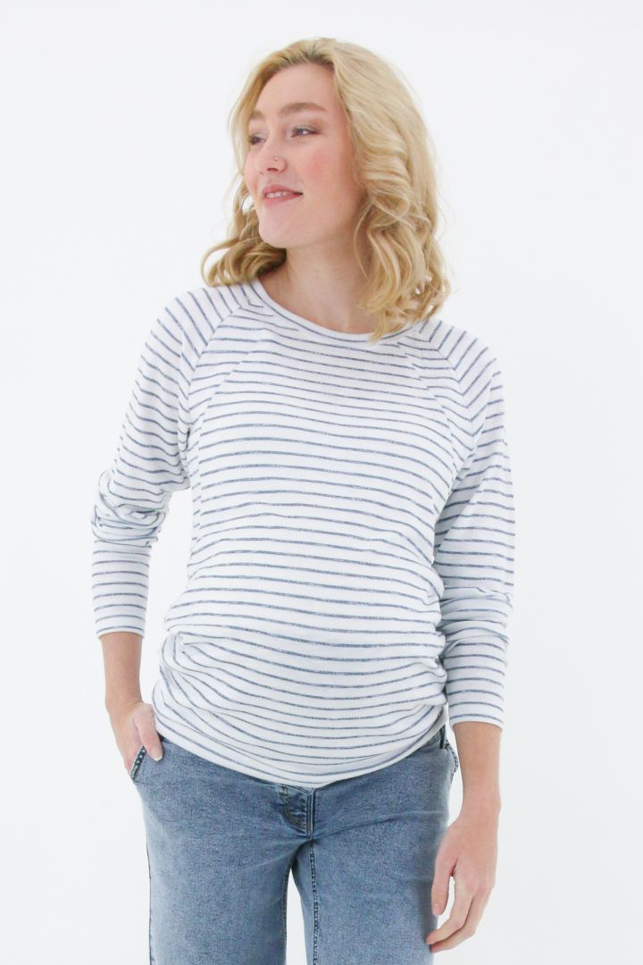 Breton Umstands- und Stillshirt gestreift navy