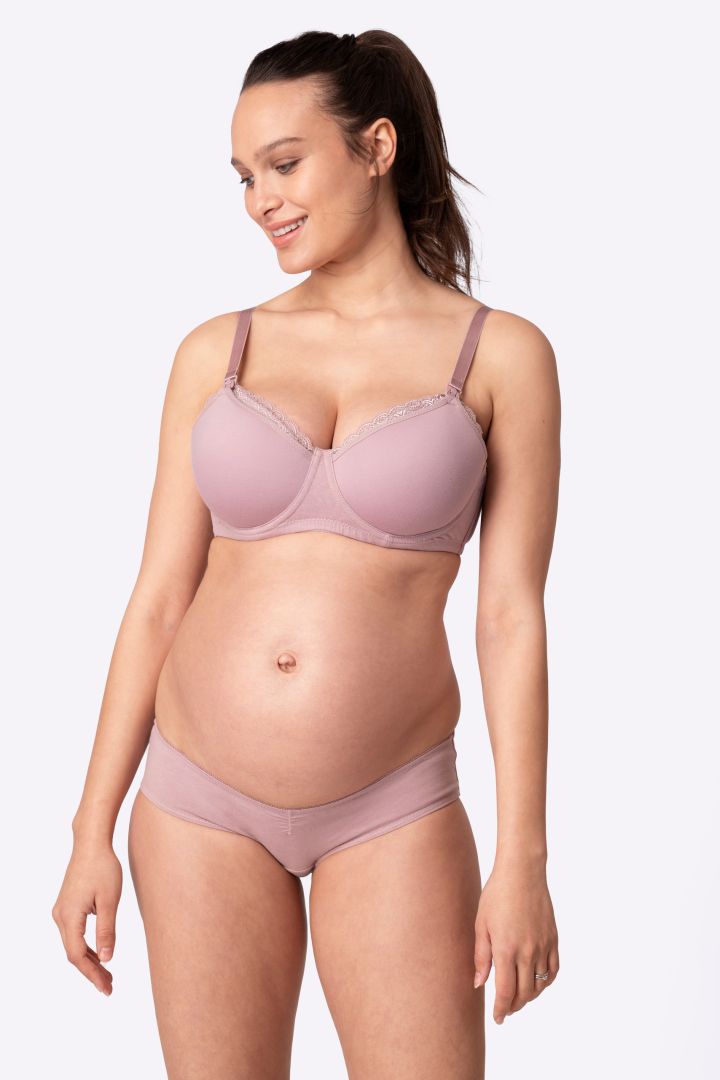 Umstandsslip aus Baumwolle mauve