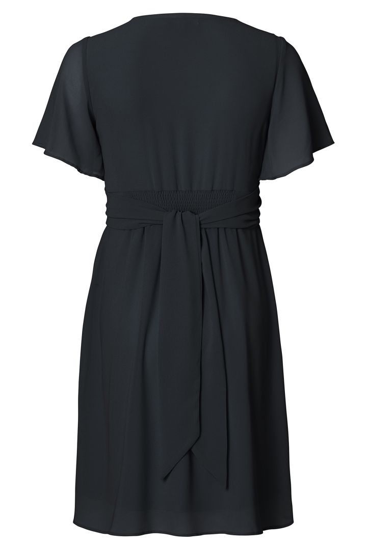 Eco Chiffon Maternity and Nursing Dress navy