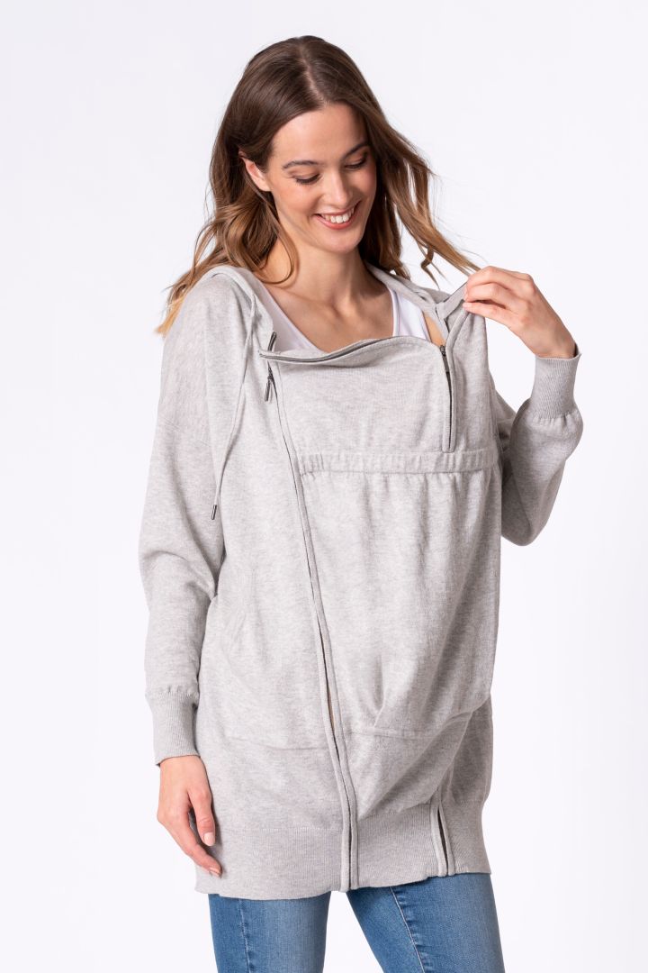 Long Umstands-Hoodie und Tragejacke