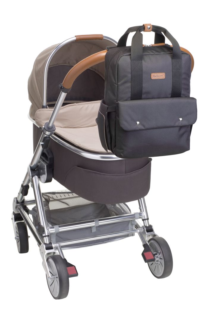 Eco Wickelrucksack aus recyceltem Plastik schwarz