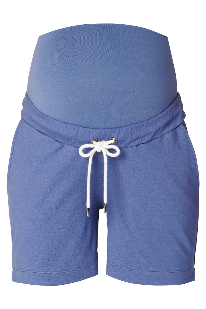 Jersey Umstandsshorts blau