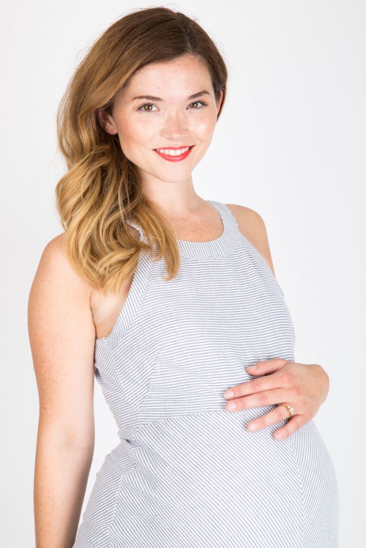 Seersucker Umstandskleid