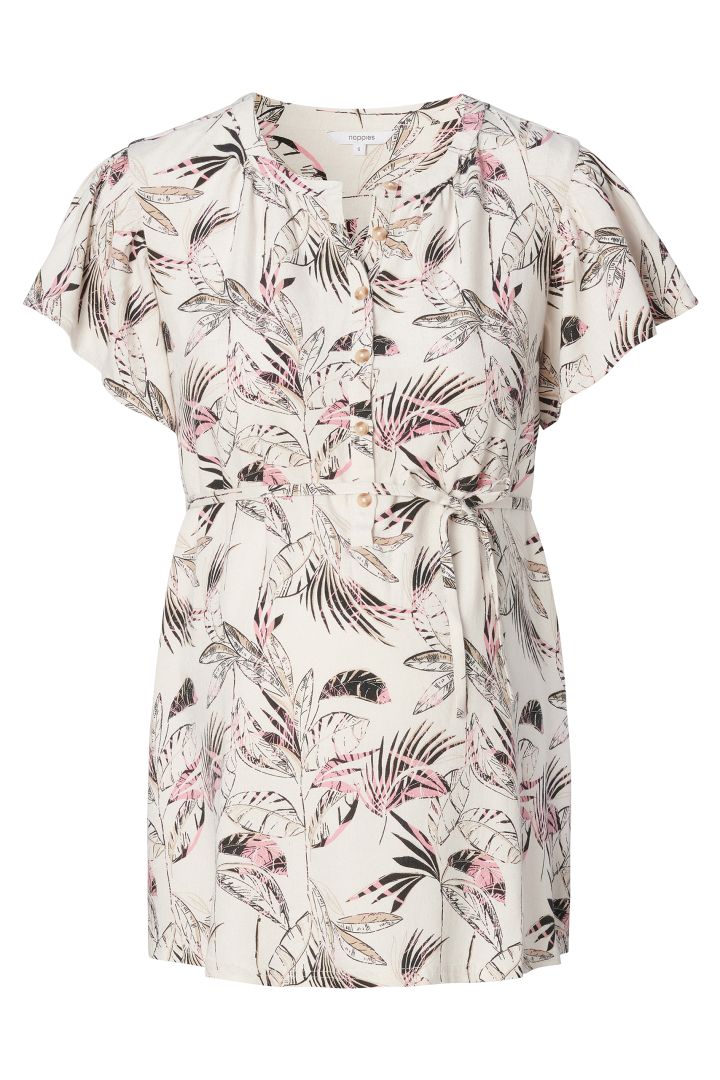 Umstands- und Stillbluse mit Allover Print