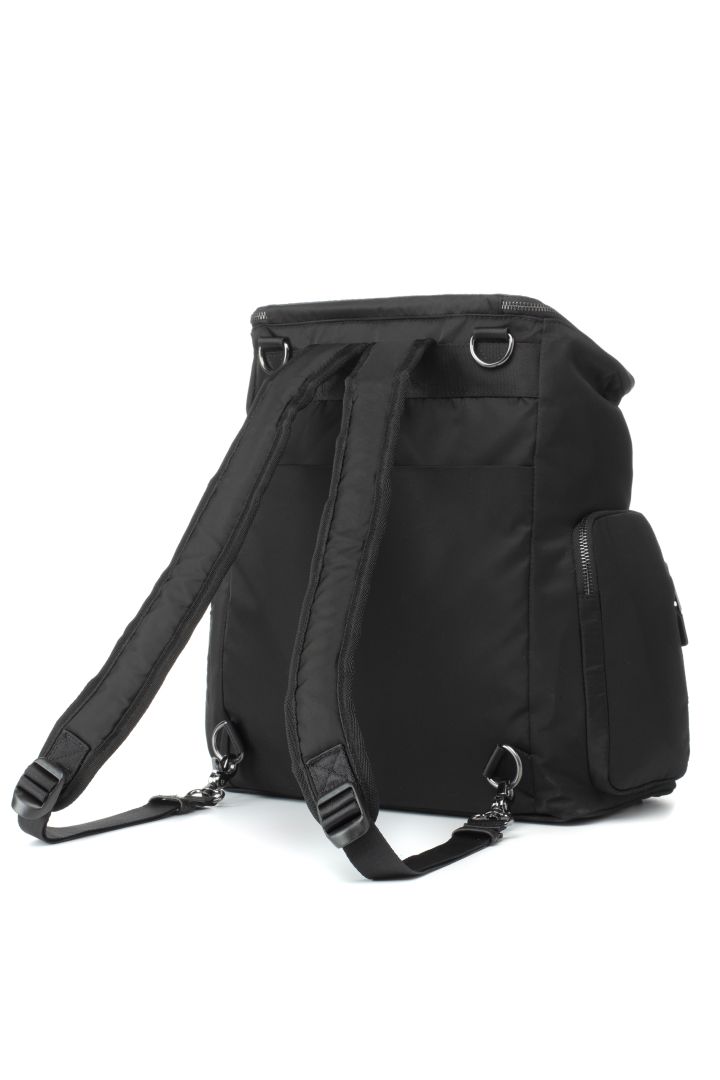 Storksak Wickelrucksack mit Leder und Hardware anthrazit