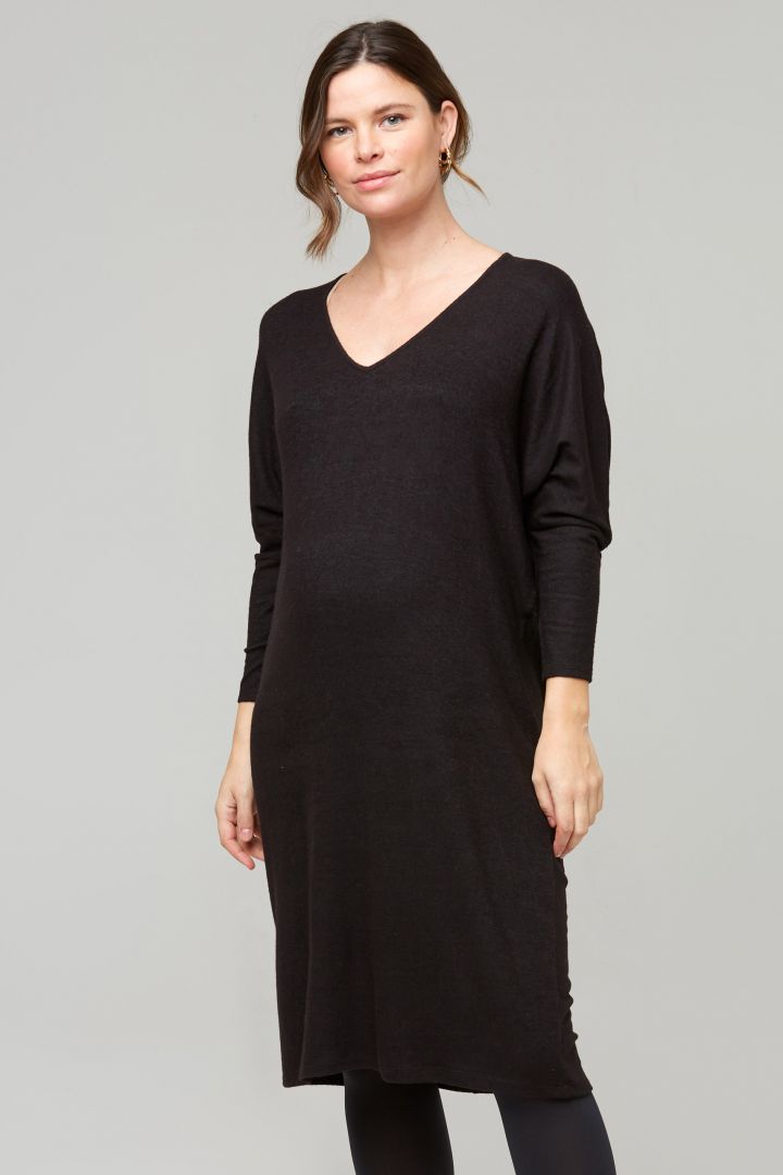 Super Soft Umstands- und Stillkleid schwarz