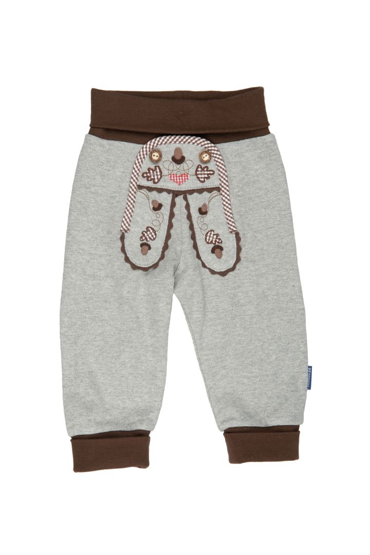 Trachtenhose in Lederhosenoptik und Eichblattstickerei