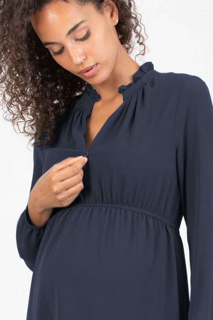 Umstands- und Stillkleid im Lagenlook navy