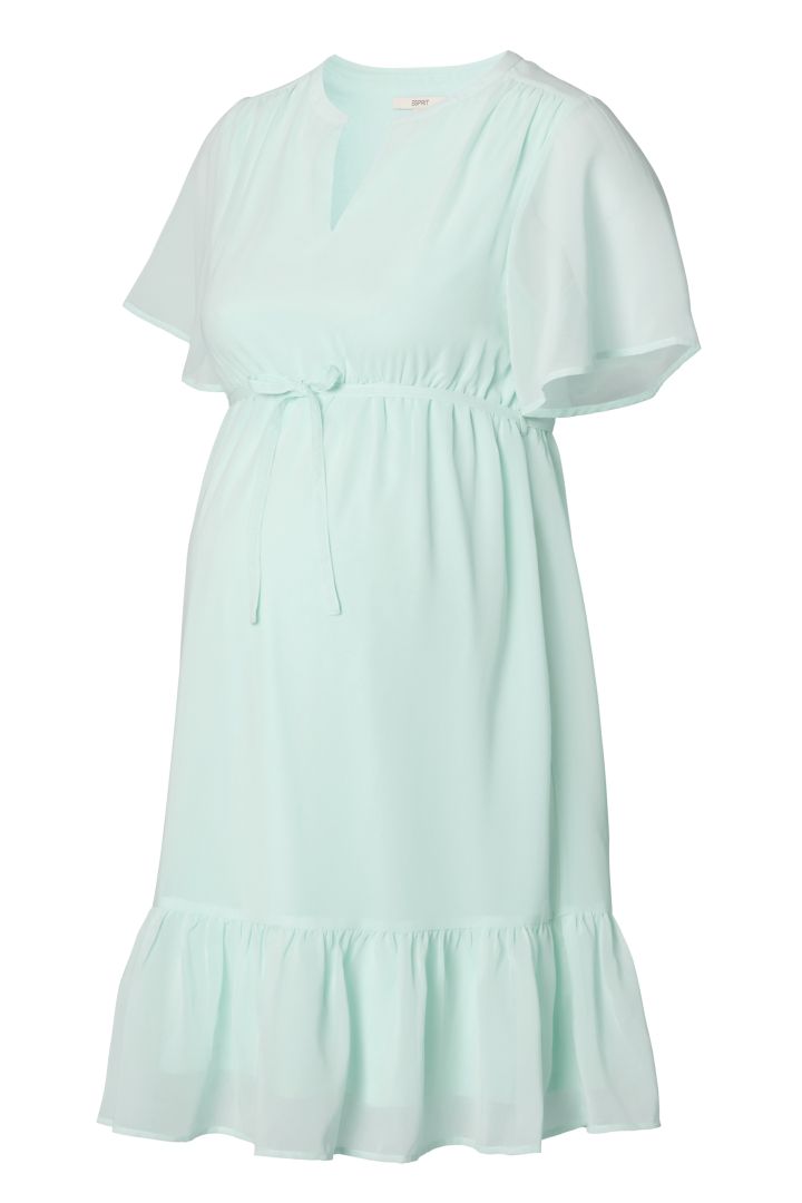 Eco Maternity Dress with Cap Sleeves mint