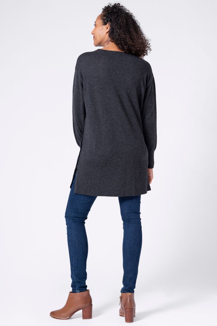 Maternity Knit Pullover with Nursing Opening