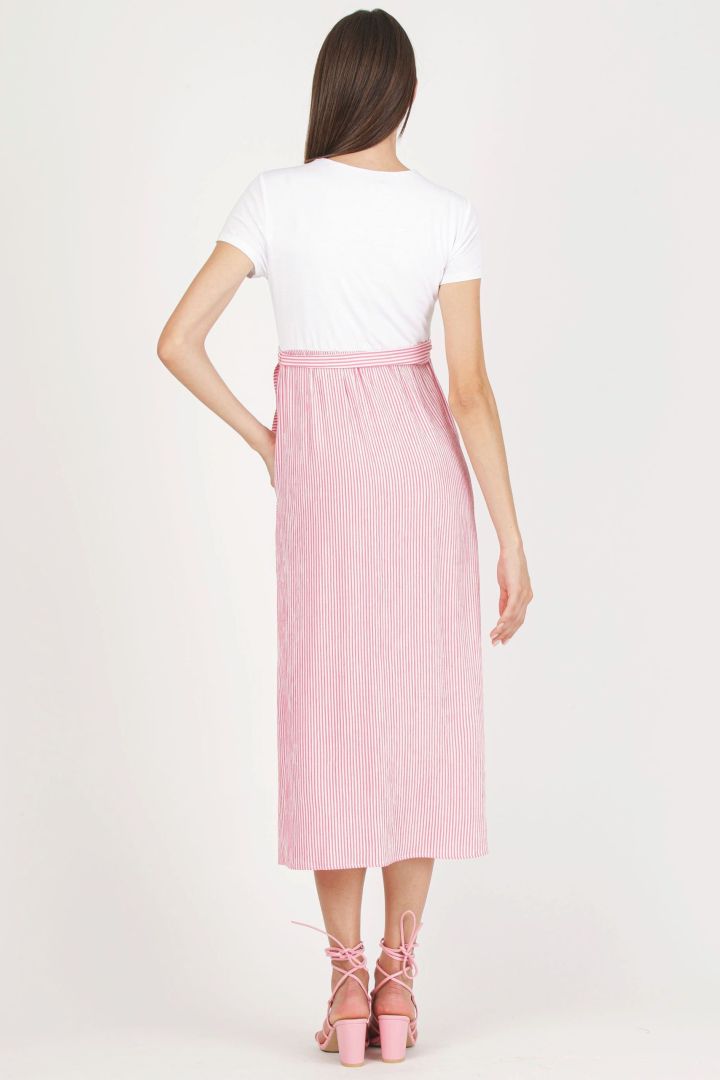 Umstands- und Stillkleid in Wickeloptik