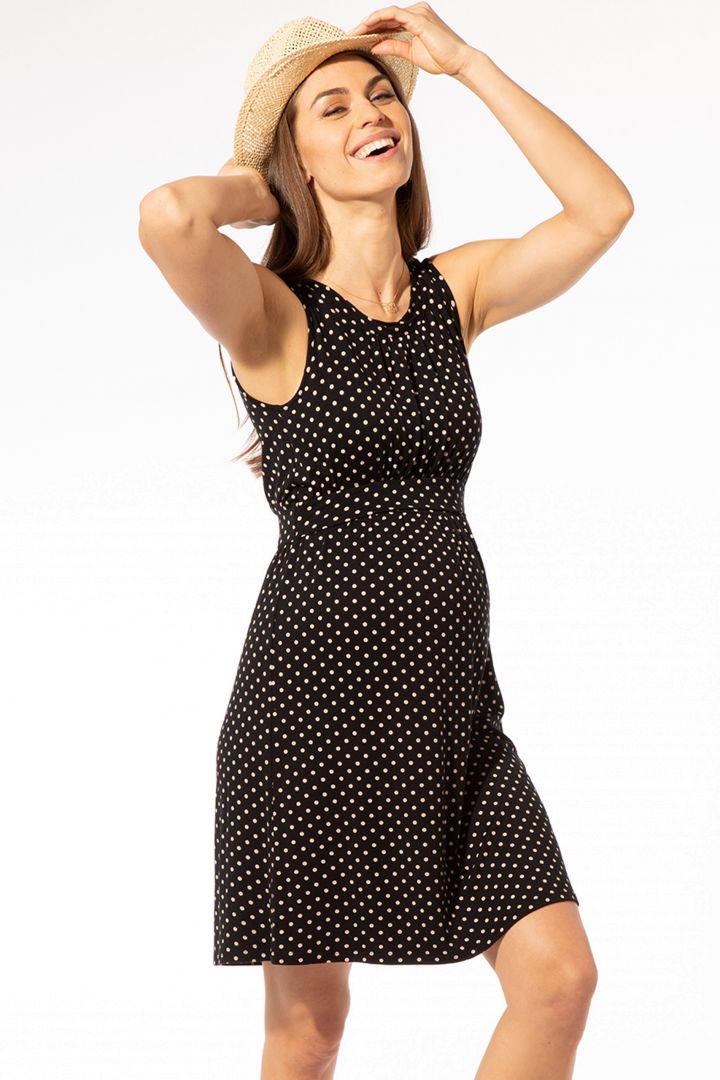 Umstands- und Stillkleid mit Pünktchen