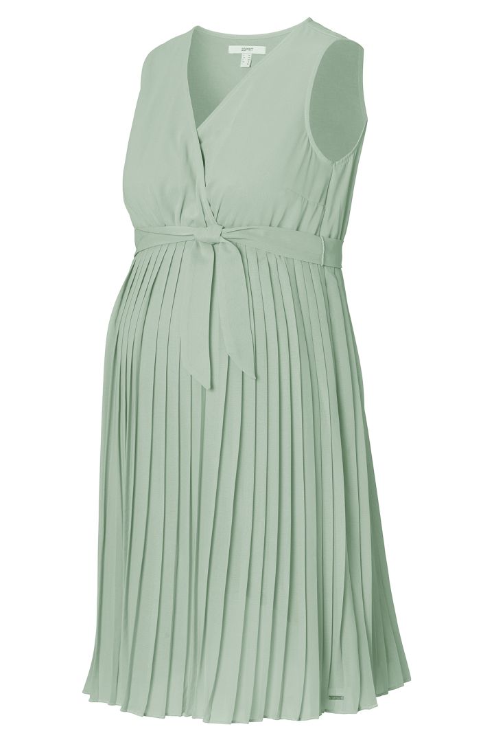 Eco Pleated Maternity Dress mint