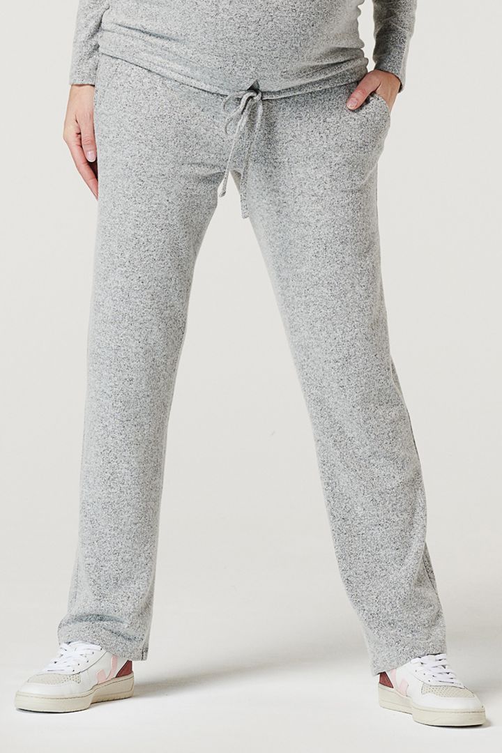 Ecovero Lounge Maternity Trousers Wide Leg grey