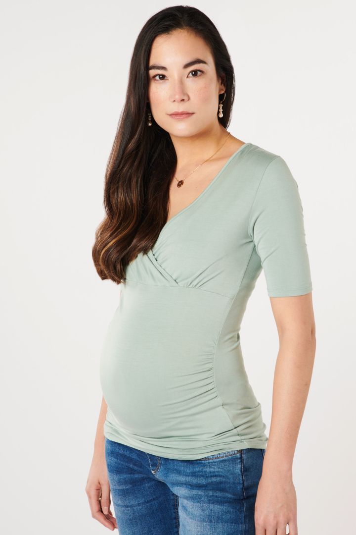 Eco Viskose Umstands- und Stillshirt salbei