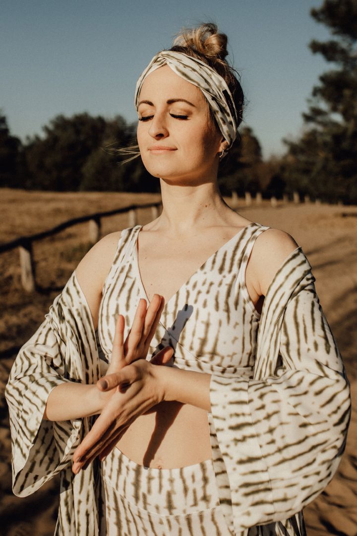 Umstandskimono mit Batik Print