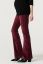 Preview: Flared Velvet Maternity Trousers bordeaux