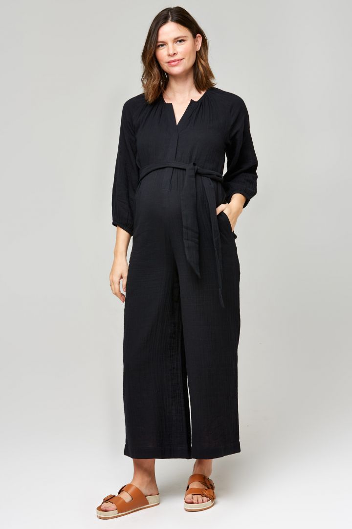 Umstands- und Still-Jumpsuit mit Gürtel