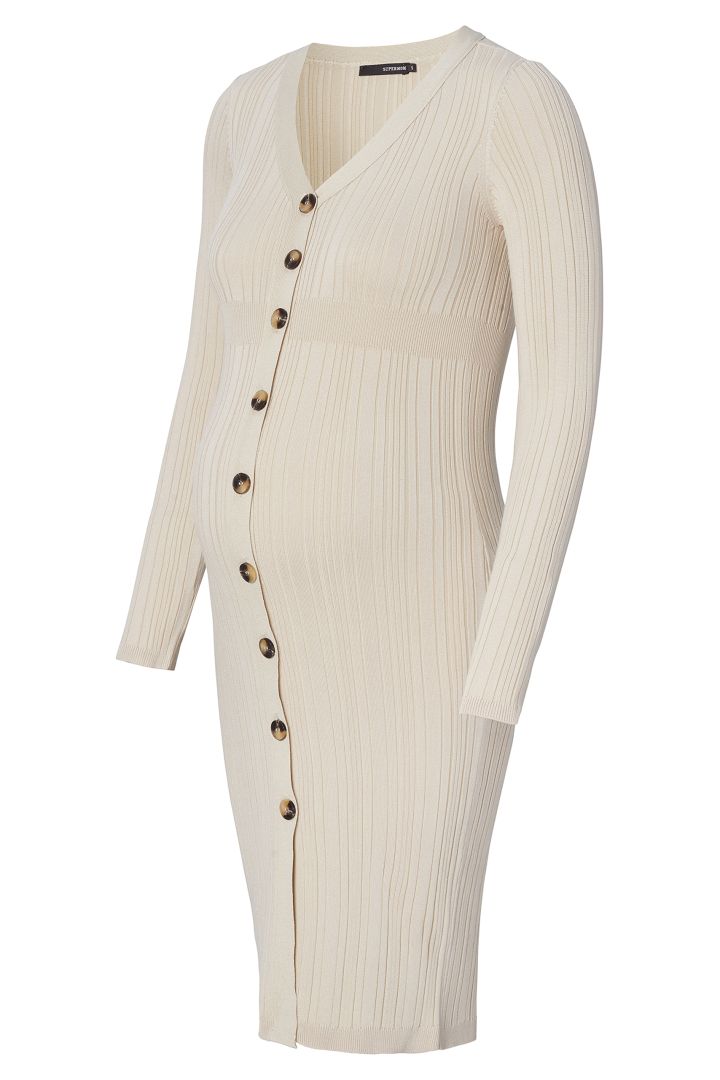 Long Umstandscardigan aus Rippstrick