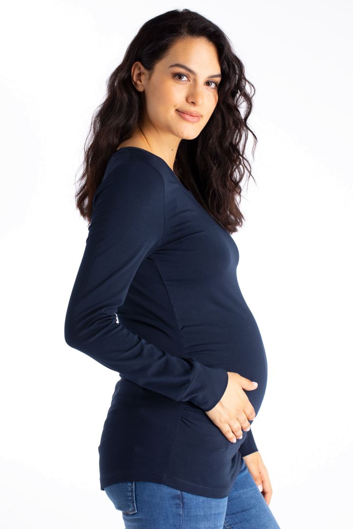 Umstandsshirt aus Bio-Baumwolle navy