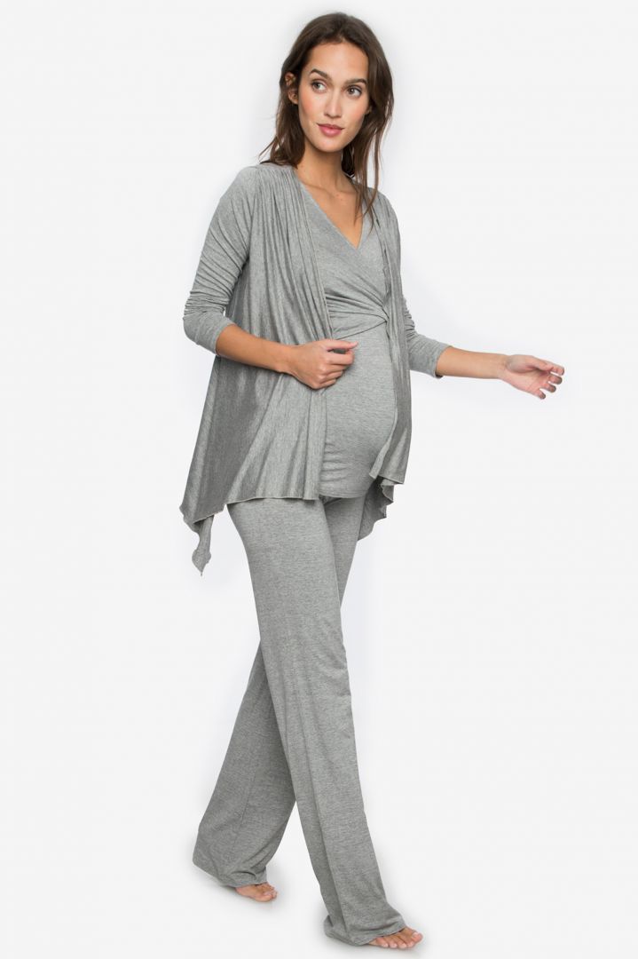 Maternity and Nursing Homewear 3 Pcs-Set grey