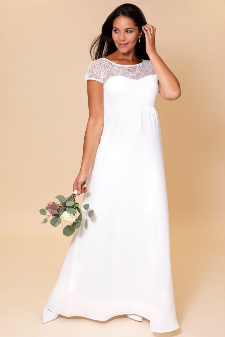 Umstandsbrautrobe mit Snow White Detail