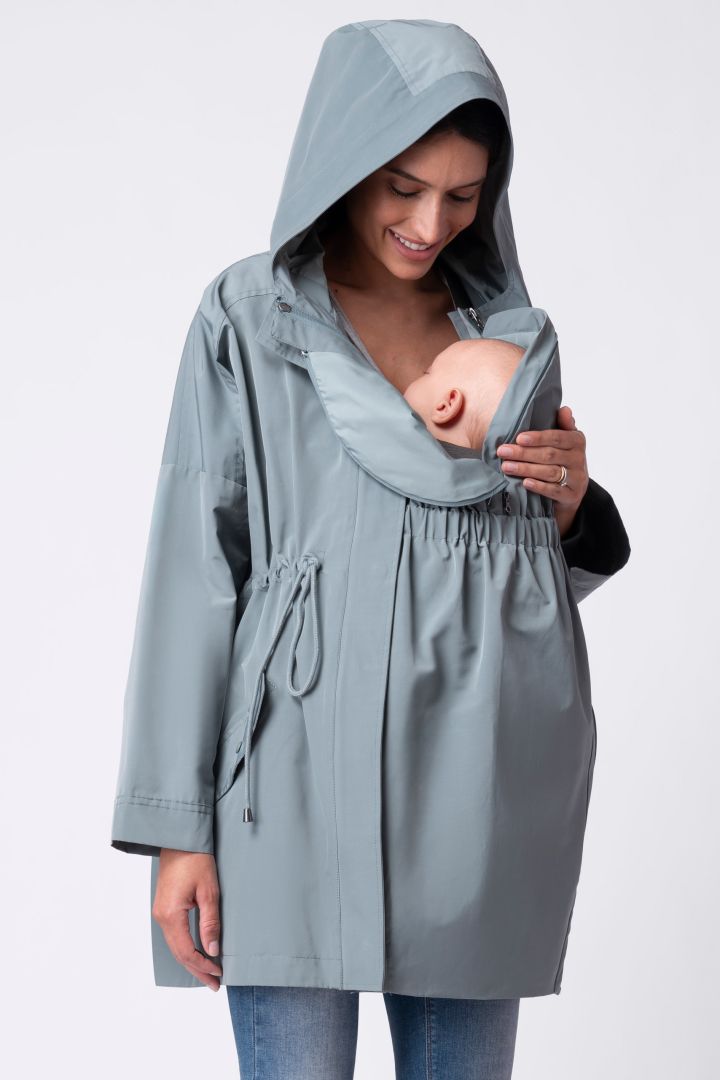 Regen Umstands- und Tragejacke salbei