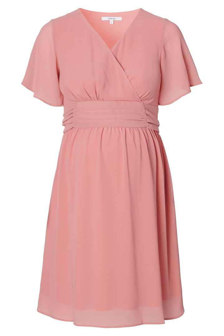Eco Chiffon Maternity and Nursing Dress peach