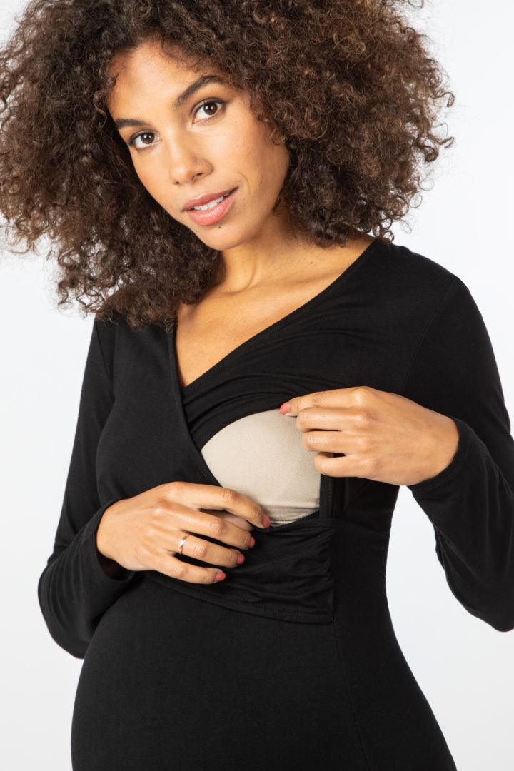 Eco Viskose Umstands- und Stillshirt schwarz