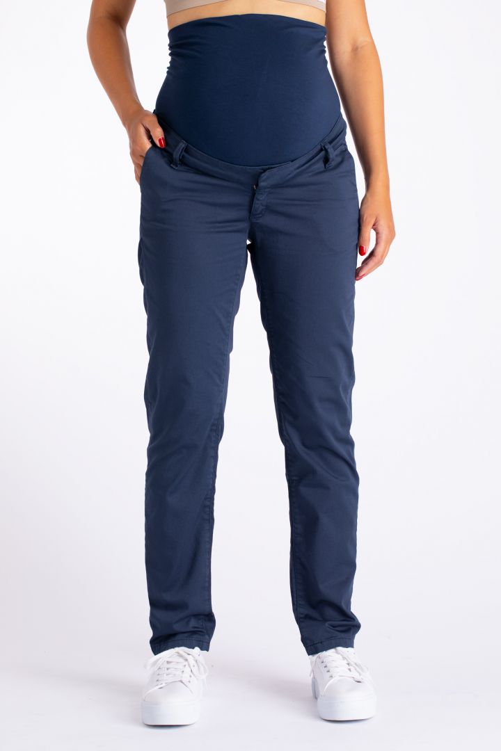 Chino Umstandshose aus Bio-Baumwolle navy