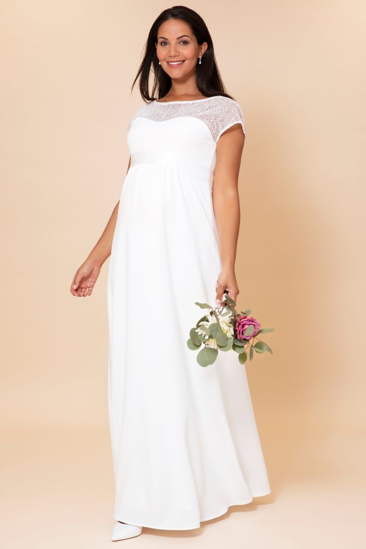 Umstandsbrautrobe mit Snow White Detail