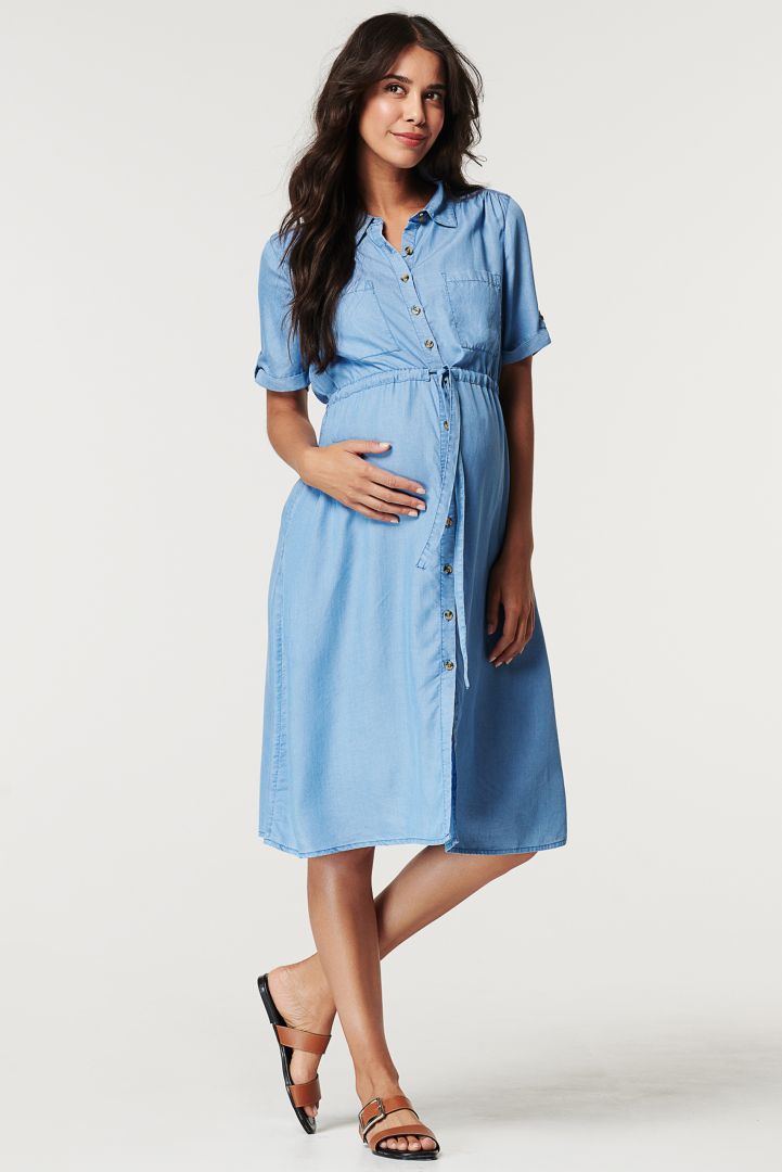 Tencel Maternity and Nursind Shirt Blouse Dress