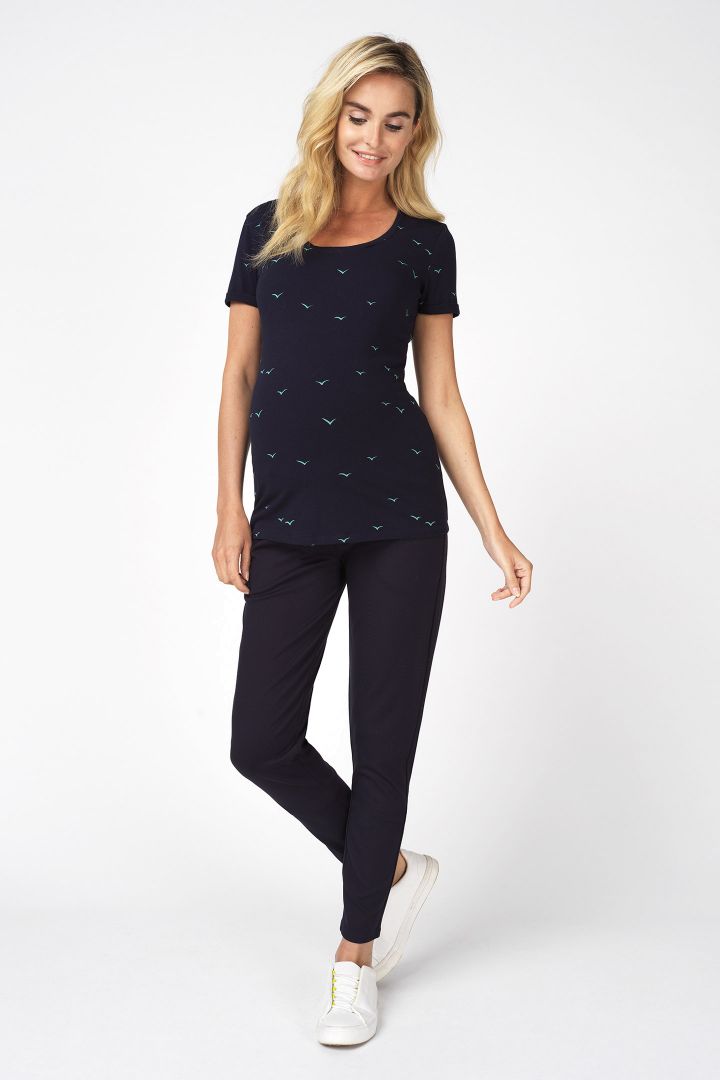 Jersey trousers with lacing