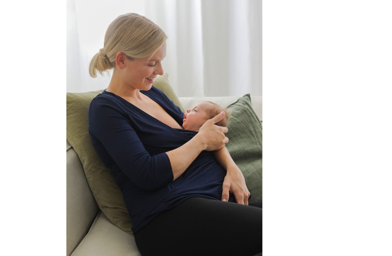 Eco Viscose Skin to Skin Baby Bonding Shirt navy