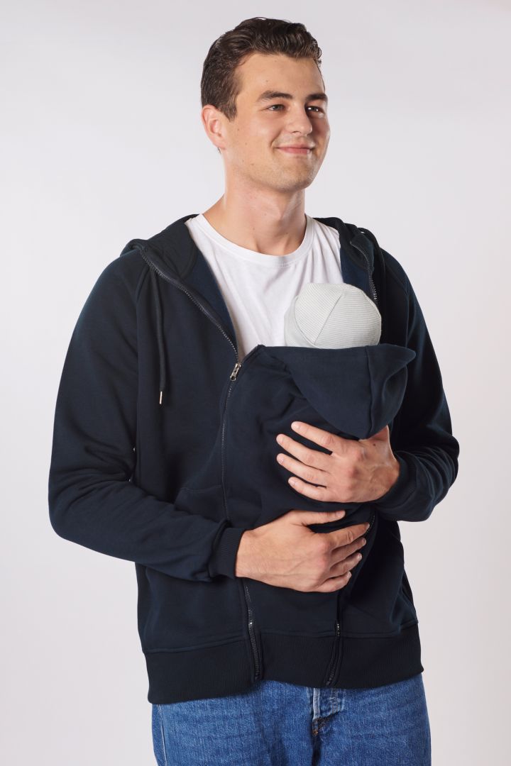 Papa Hoodie-und Tragejacke navy