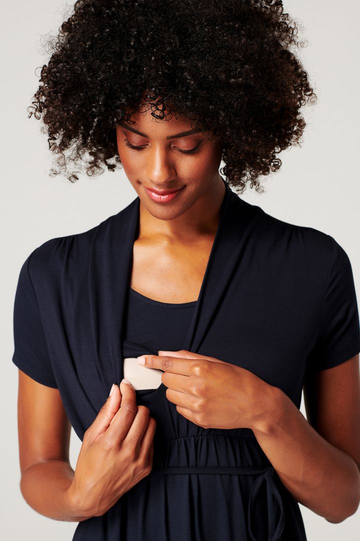 Umstands- und Stillkleid mit Bindegürtel