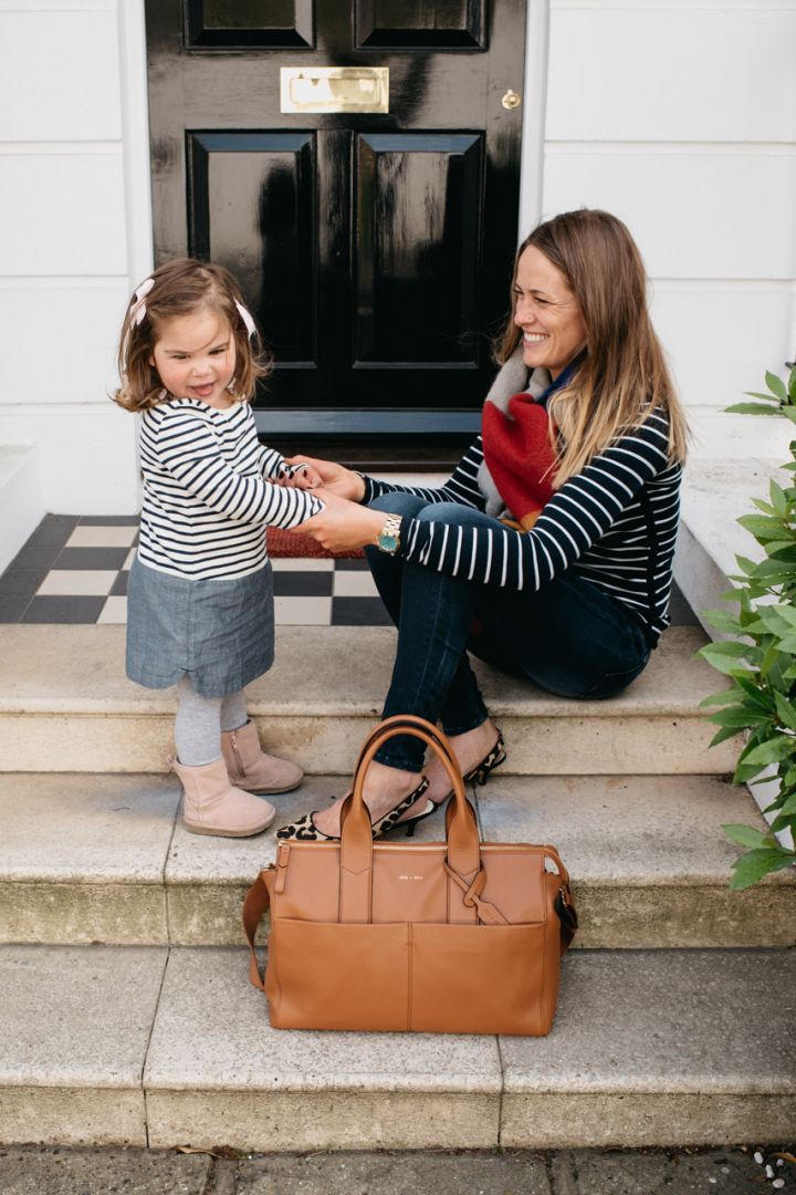 Luxe Wickeltasche aus Kalbsleder camel