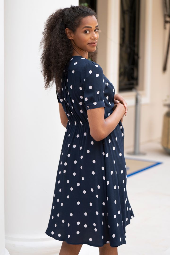 Polka Dot Maternity and Nursing Dress