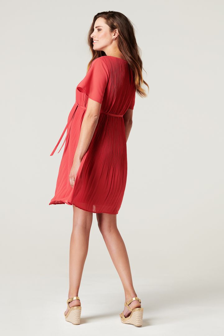 Eco Maternity Dress with Pleats