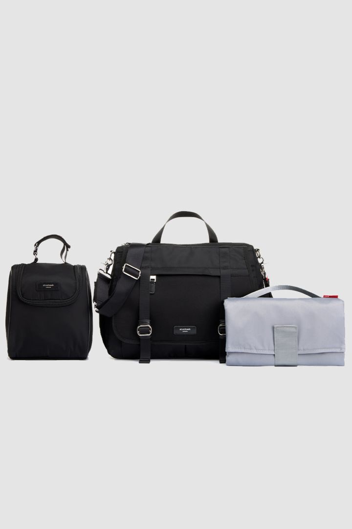 Storksak Eco 2 in 1 Wickeltasche und Rucksack schwarz