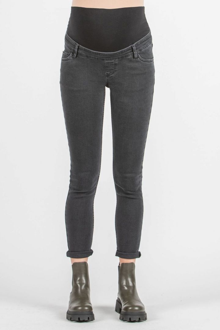 Skinny Umstandsjeans dunkelgrau