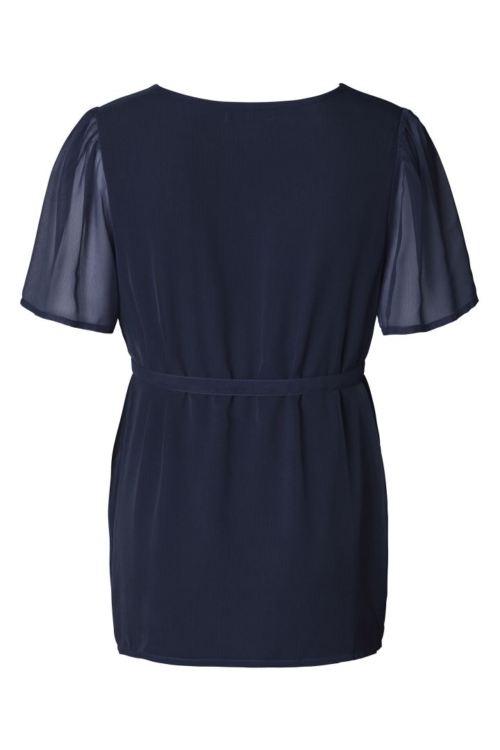 Eco Chiffon Maternity Blouse navy