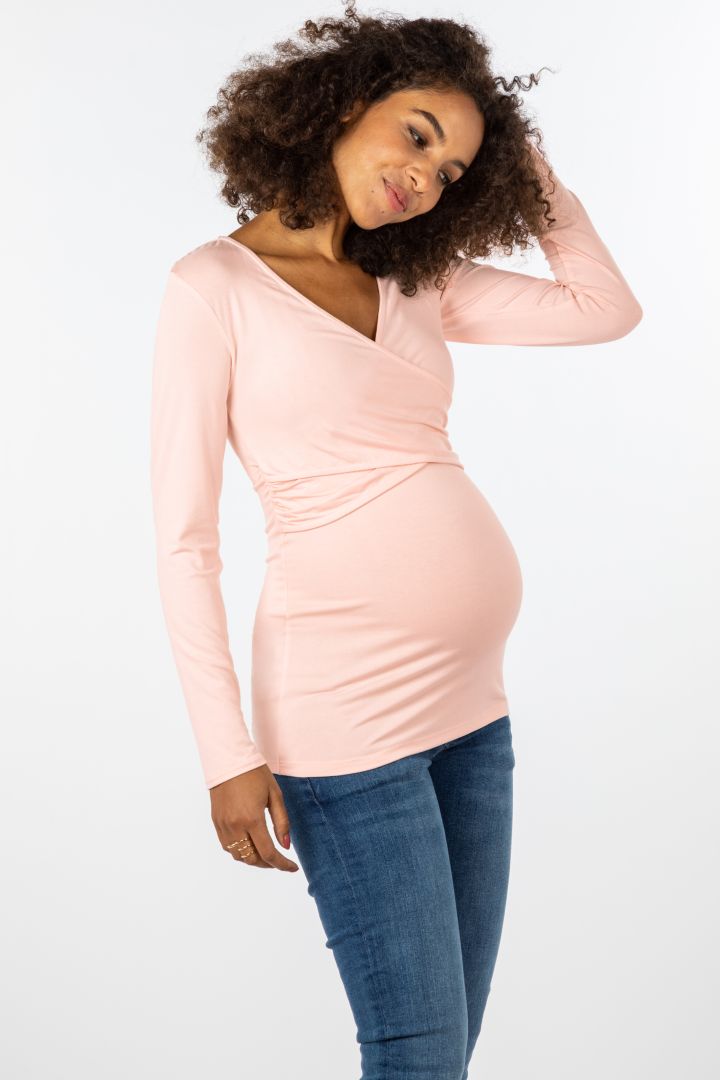 Eco Viskose Umstands- und Stillshirt blush