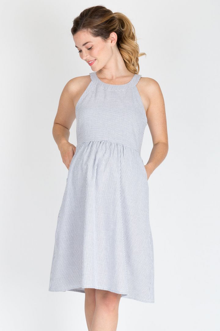 Seersucker Umstandskleid