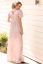 Preview: Long Kimono Maternity Dress rose/white