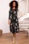Vorschau: Midi Umstands- und Stillkleid mit Blätter Print