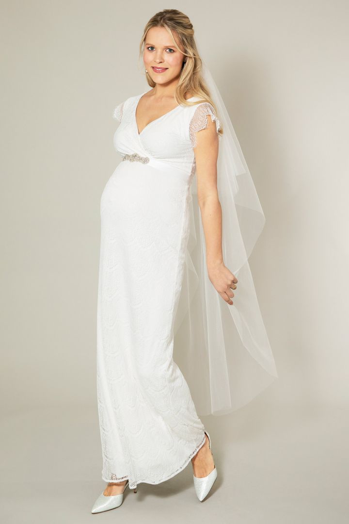 Shift Umstandsbrautkleid lang