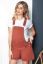Vorschau: Kurze Umstands-Latzhose terracotta