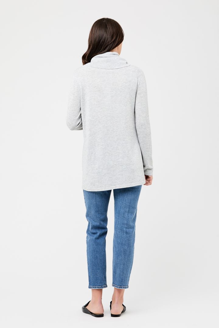 Umstands- und Stillpullover mit Rollkragen