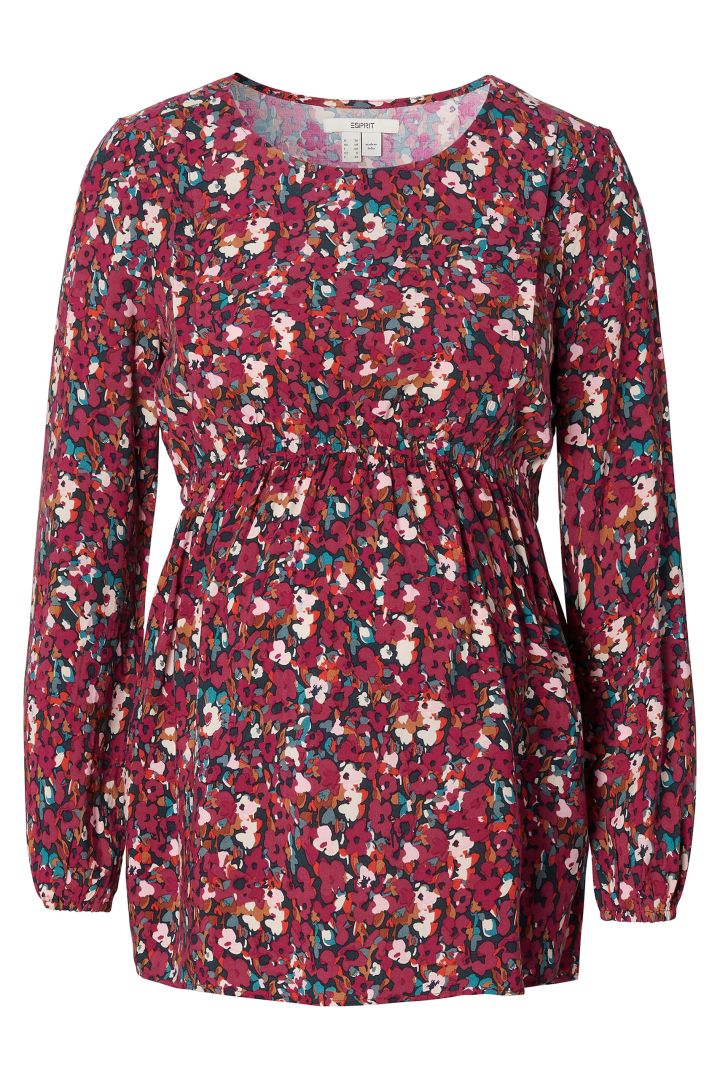 Maternity and Nursing Blouse with Flower Print